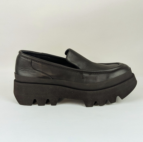 Paloma Barceló Teseo Iris Saw Edge Platform Loafer Moka Brown EU41 US 10.5 NIB - Picture 12 of 15